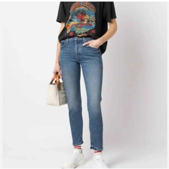 MOTHER Denim Stinger Flood Crate Digger Mid Rise Skinny Jeans Size 29 MWT - Picture 15 of 15